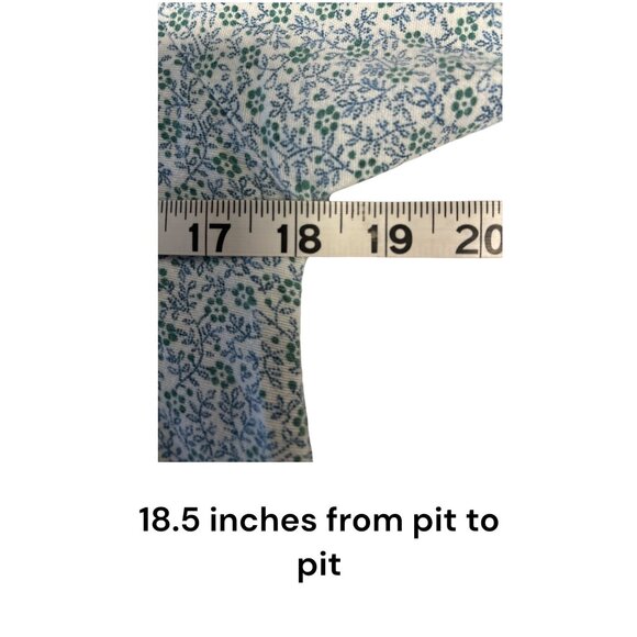 Petite Plume Floral Print Tunic Top 3/4 Sleeves Cotton Womens Size 12 - Picture 8 of 10